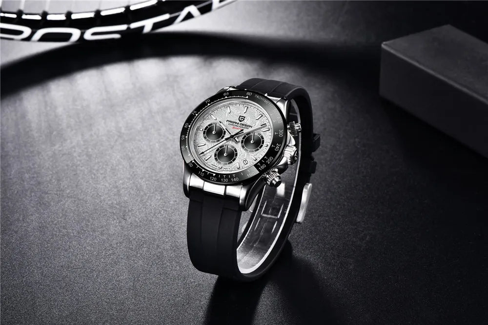 PAGANI DESIGN 2026 NEW 1664 Meteorite Dial Men's Watches Luxury Sapphire Quartz watch for men Sport Chronograph men Reloj Hombre