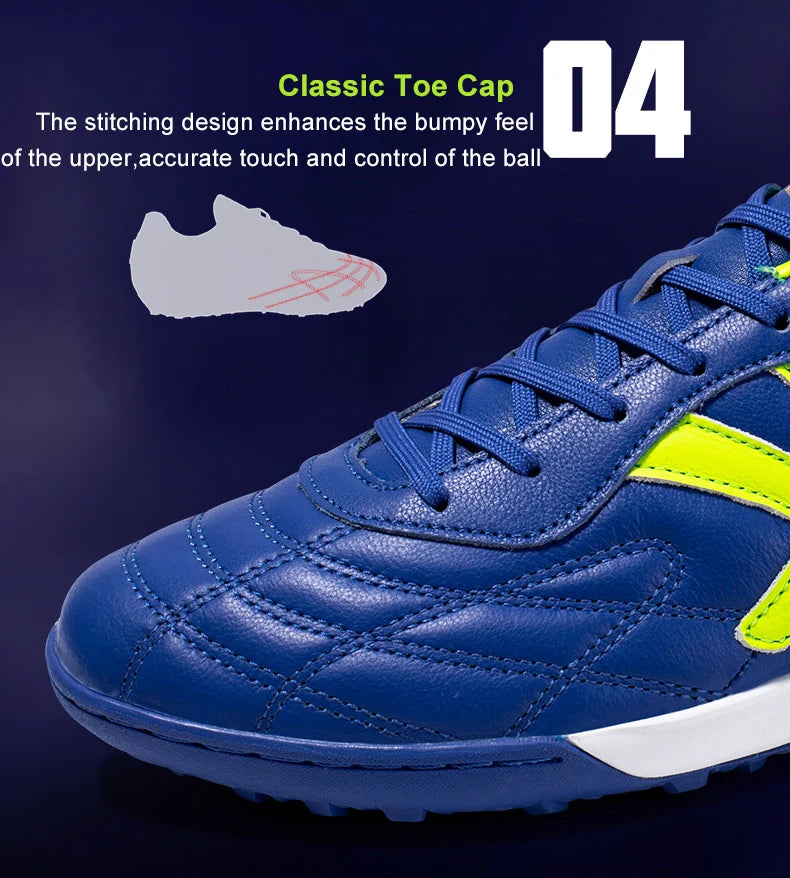 KELME Soccer Shoes TF Football Boots Calf-Skin Cleats  Professional Futsal Original Football Training  Sneakers  ZX80011017