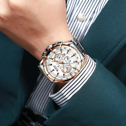 Relogio Masculino CURREN Business Men Watch Luxury Brand Stainless Steel Wrist Watch Chronograph Army Military Quartz Watches