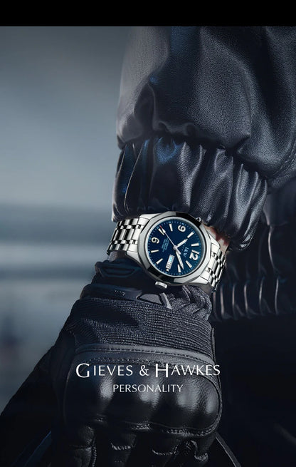 Relógio CARNIVAL para homem em tungsténio, marca de luxo, movimento automático NH36, relógio mecânico de pulso para homem, resistente à água, Montre Homme
