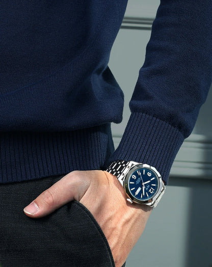 Relógio CARNIVAL para homem em tungsténio, marca de luxo, movimento automático NH36, relógio mecânico de pulso para homem, resistente à água, Montre Homme
