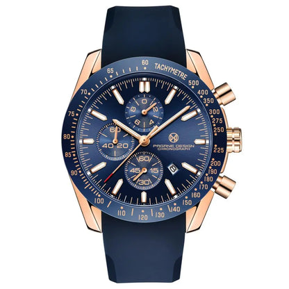 PAGANI DESIGN New 45mm Men Quartz Watch Rubber Belt Men's Luxury Watch Fashion Casual Sports Male Clock Relogio Maasculino