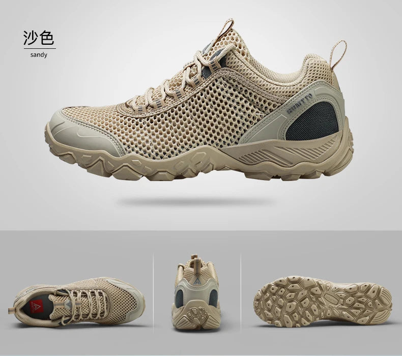 HUMTTO Hiking Shoes Men Breathable Outdoor Sports Climbing Shoes hunting shoes women Trekking Sneakers ankle boots Tactical shoe