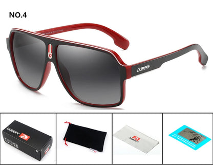 DUBERY Brand Design Polarized Sunglasses Men Driving Shades Male Retro Sun Glasses For Men Summer Mirror Goggle Oculos UV400 103
