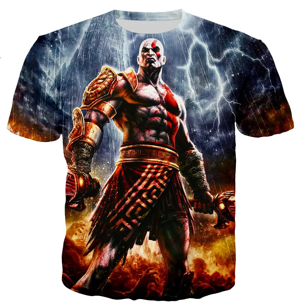God of War 3D Printed T-shirt Men Women 2021 New Fashion Cool Casual Short Sleeve Unisex Harajuku Style Streetwear Tee Tops