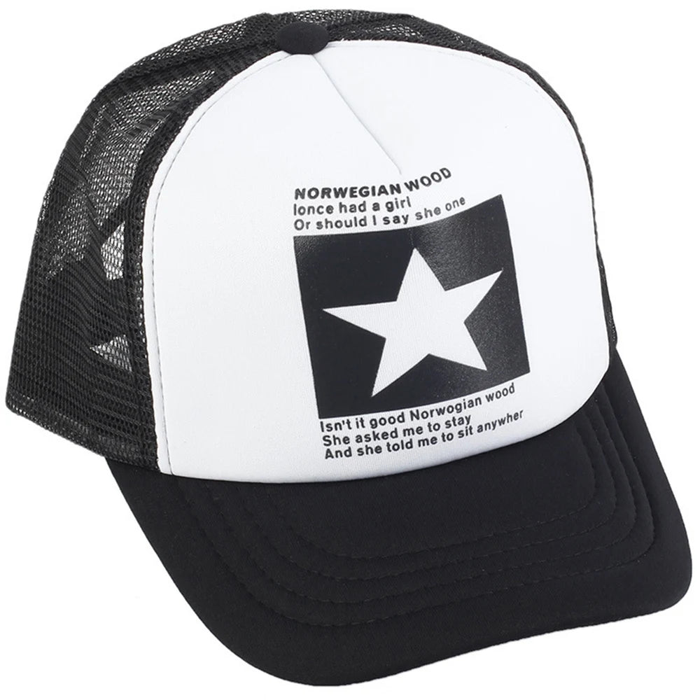 Fashion Summer Baseball Cap Snapback Mesh Trucker Hats Hip Hop Caps Cool Men Caps Female Outdoor Casual Sun Hat High Quality