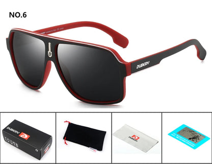 DUBERY Brand Design Polarized Sunglasses Men Driving Shades Male Retro Sun Glasses For Men Summer Mirror Goggle Oculos UV400 103