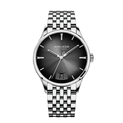 AGELOCER Original Budapest Watch Men's Vogue Formal Big Calendar Automatic Mechanical Watch Birthday Gift for Men