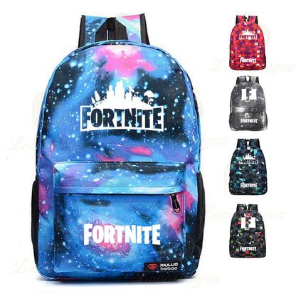 Mochila Fortnite Games, mochila escolar Fortnite para adolescentes, unissexo, com compartimento para portátil, para escola, viagens e uso casual