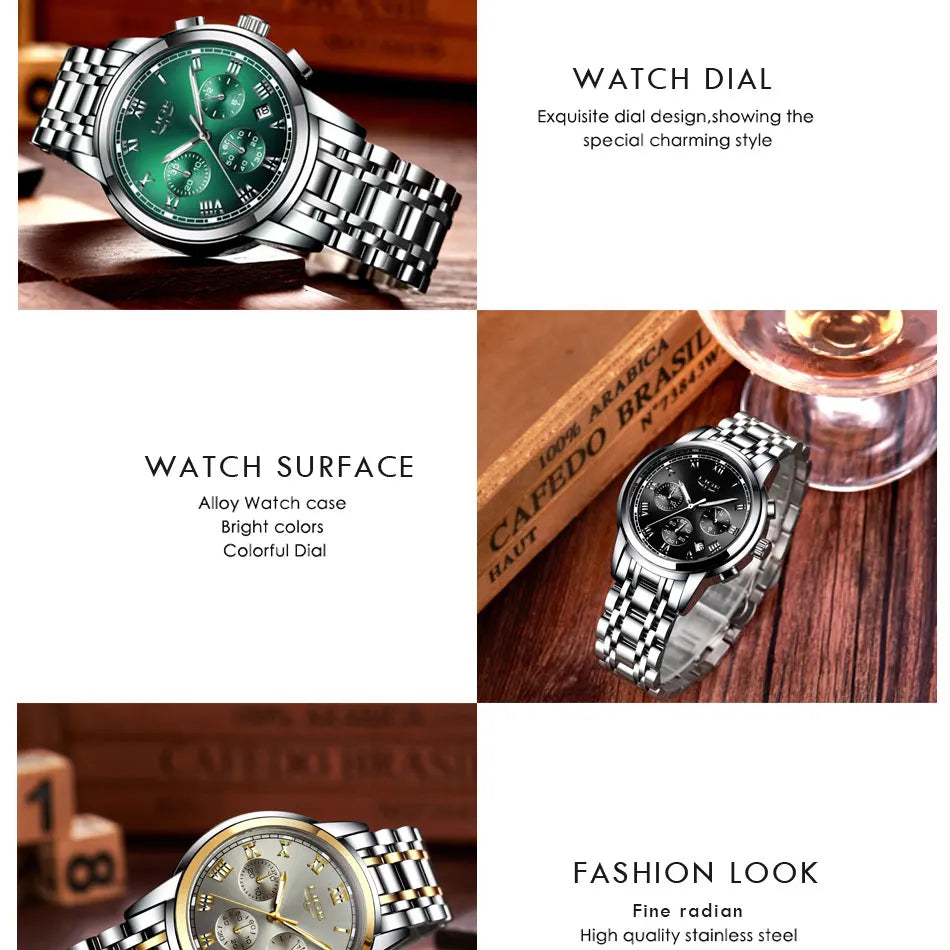 LIGE New Fashion Luxury Women Watch Waterproof Quartz Ladies Watches Business Steel Band Casual Bracelet Date Clock Wristwatches