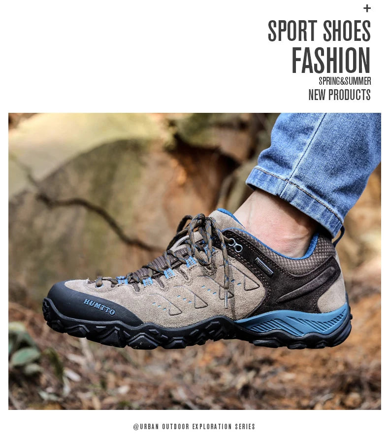HUMTTO Trekking Shoes for Women Winter Hiking Shoes Womens Waterproof New Luxury Designer Climbing Leather Casual Woman Sneakers