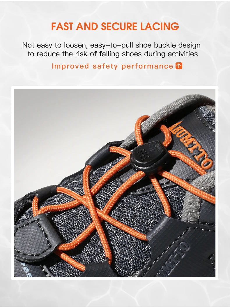 HUMTTO Brand Hiking Boots for Men Sneakers New Summer Trekking Sandals Male Breathable Outdoor Walking Climbing Water Shoes Mens