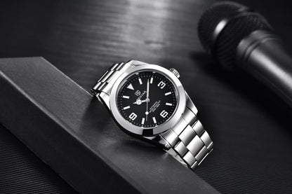 BENYAR Luxury Men Mechanical Wristwatches Stainless Steel Sports Men Automatic Watches 50ATM waterproof Clock