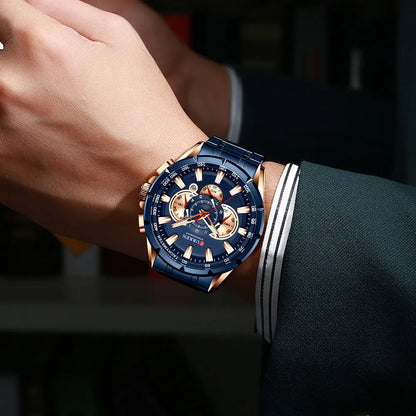 Relogio Masculino CURREN Business Men Watch Luxury Brand Stainless Steel Wrist Watch Chronograph Army Military Quartz Watches
