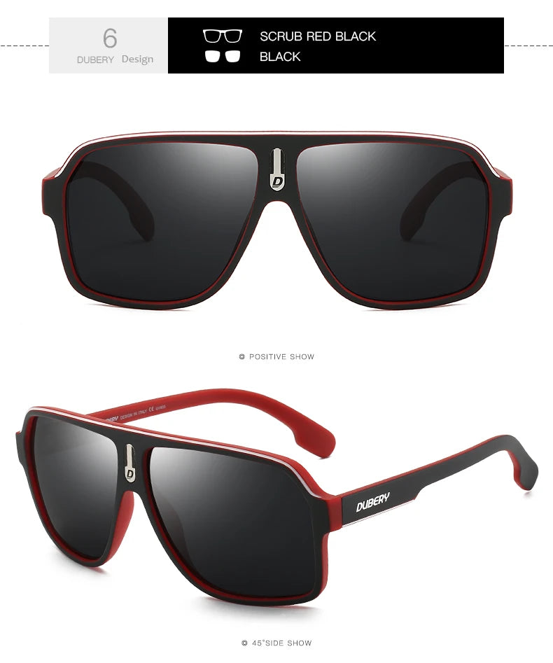 DUBERY Brand Design Polarized Sunglasses Men Driving Shades Male Retro Sun Glasses For Men Summer Mirror Goggle Oculos UV400 103