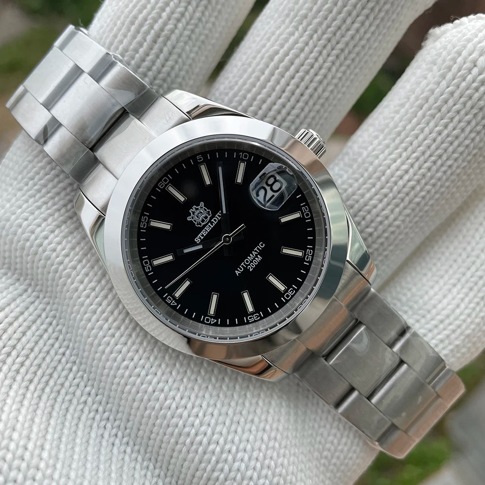 STEELDIVE SD1934 NH35 Automatic Movement 39mm Stainless Steel BGW9 Blue Luminous Sapphire Glass 200M Water Ghost Dive Watches