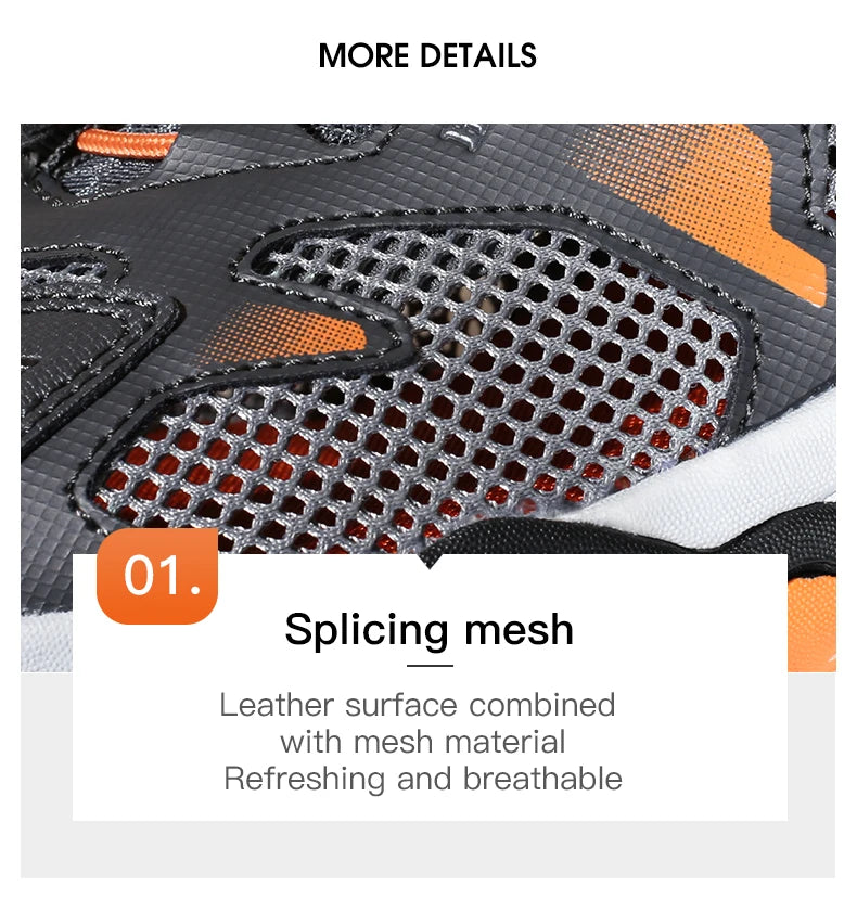 HUMTTO Brand Hiking Boots for Men Sneakers New Summer Trekking Sandals Male Breathable Outdoor Walking Climbing Water Shoes Mens