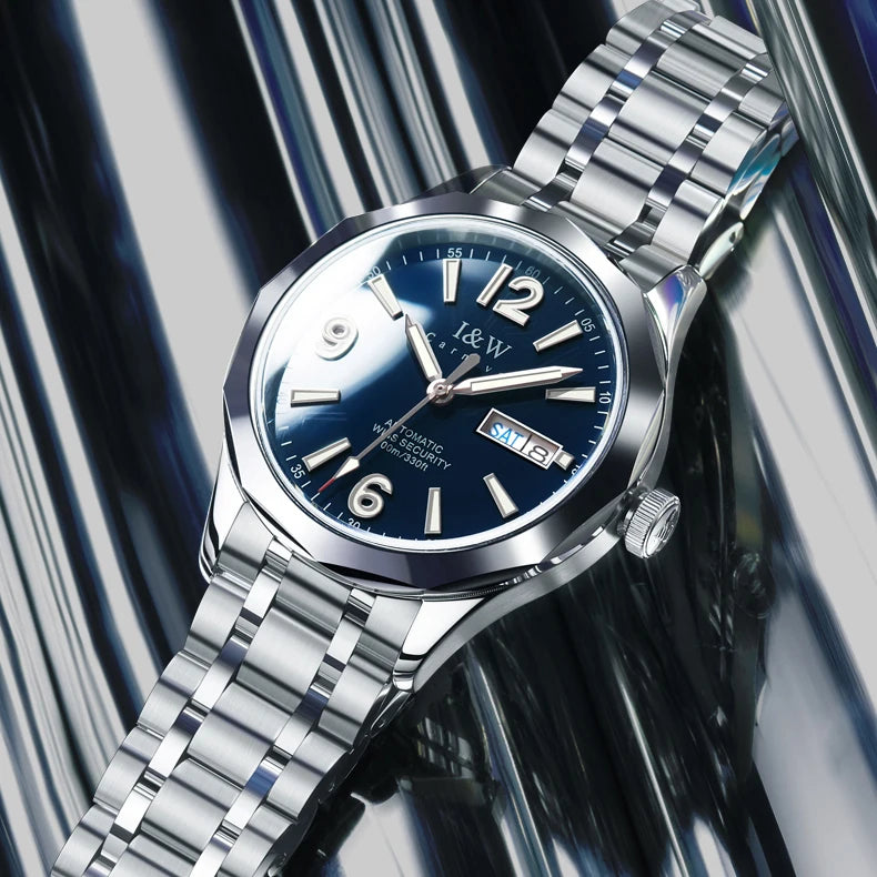 Relógio CARNIVAL para homem em tungsténio, marca de luxo, movimento automático NH36, relógio mecânico de pulso para homem, resistente à água, Montre Homme