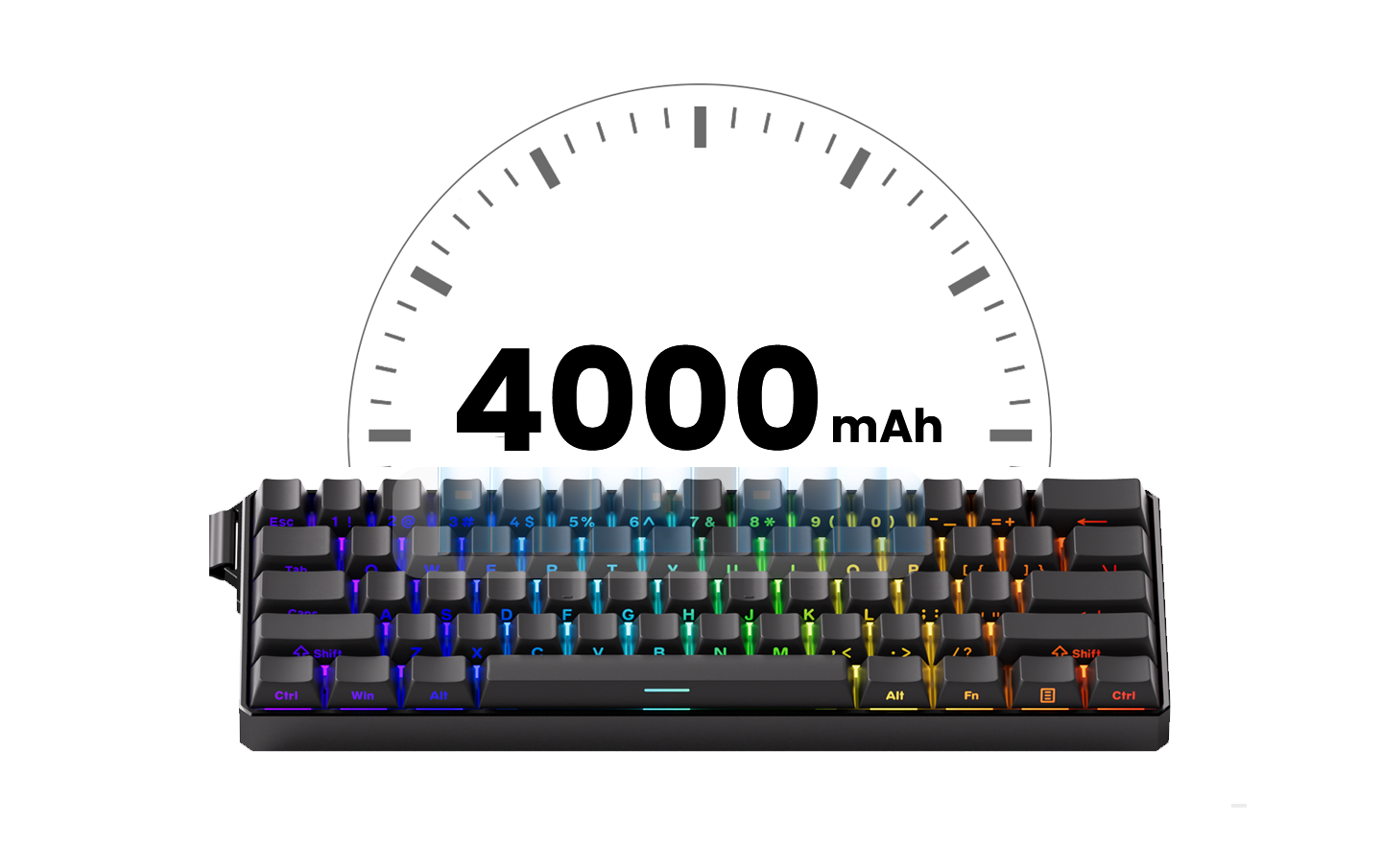 Akko MonsGeek FUN60 mechanische Tastatur mit Magnetschaltern, 60% Gaming-Tastatur, Rapid Trigger 0.01mm, 8K ARGB, HE/TMR Custom-Tastatur