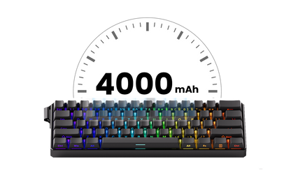 Akko MonsGeek FUN60 mechanische Tastatur mit Magnetschaltern, 60% Gaming-Tastatur, Rapid Trigger 0.01mm, 8K ARGB, HE/TMR Custom-Tastatur
