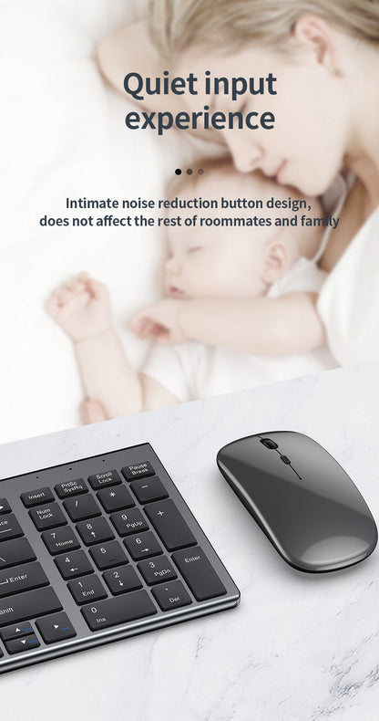 Teclado Sem Fios Bluetooth 5.0&3.0&2.4G FN+1/2/3 Dual-Mode 350mAh Ultra Fino para Portátil, PC, TV, iPad, Macbook e Android