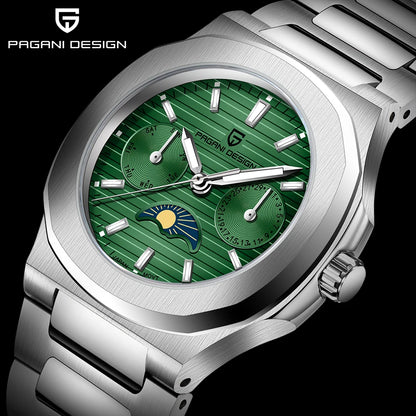 2025 New PAGANI DESIGN Women's Watch Automatic Date Luxury Quartz Watch Japan Epson VX3HA Watch Stainless Steel Waterproof Clock
