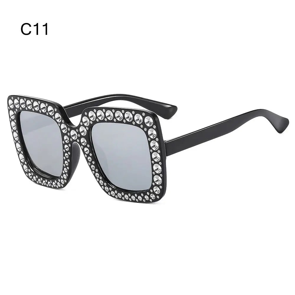 Kids Fashion Sunglasses Square Glitter Children Sun Glasses Boy Girl Stylish Diamond Goggles Baby Shades Party Eyewear UV400