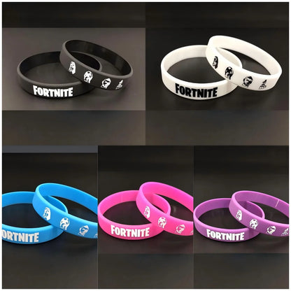 1 piece Red Black Blank Fitness Fortnite Wristband Gift Men's Women's Children's Rubber Silicone Bracelet Wholesale
