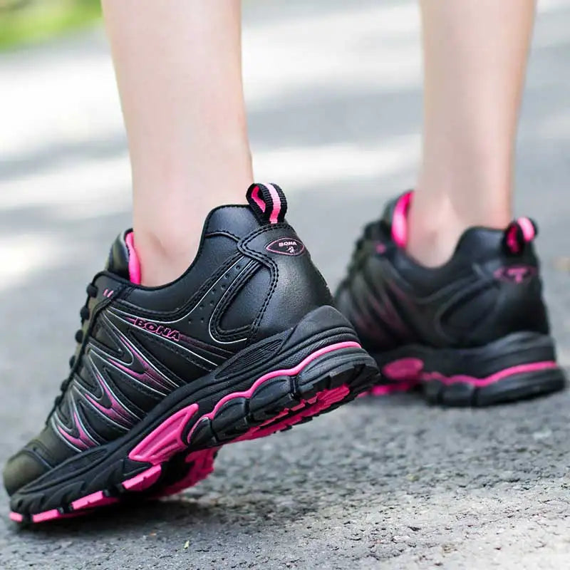 BONA New Hot Style Women Running Shoes Lace Up Sport Shoes Outdoor Jogging Walking Athletic Shoes Comfortable Sneakers For Women
