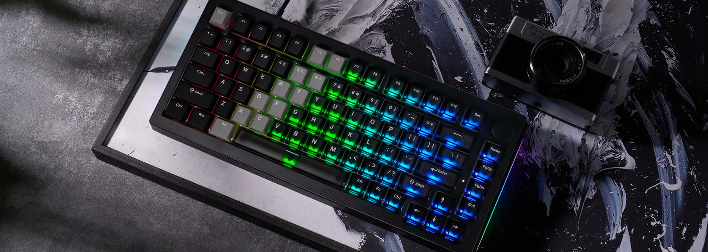 Teclado Magnético Akko 5075 V3 HE 75% — Teclado Mecânico Gaming Personalizado, Rapid Trigger 0.005mm, Taxa de Polling 8K, ARGB