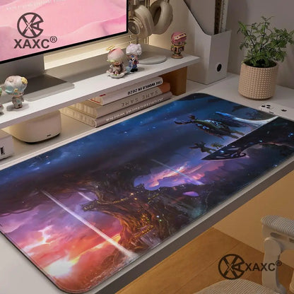 Lich King World Of Warcraft XAXC podloga za miša, velika podloga za tipkovnicu i miš za radni stol, neklizajuća gumena gaming podloga za miša, podloga za miš za prijenosno računalo