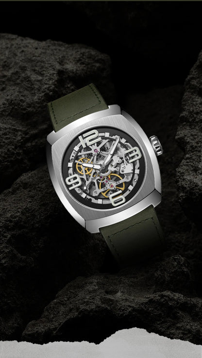 2025 Seagull Men's Mechanical Watches 44MM Skeleton Dial Luxury Man Wristwatch Sapphire Stainless Steel Waterproof Clock 6167
