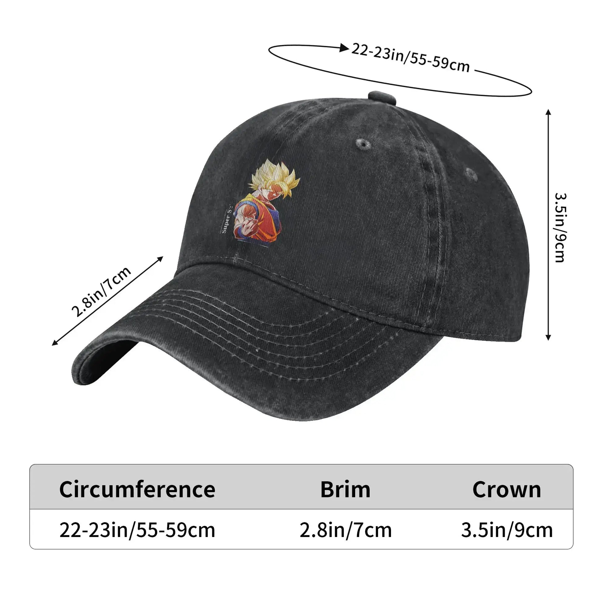 Dragon Ball Goku’s Saiyan Saga Baseball Cap Vintage Distressed Washed Snapback Cap Men Women Outdoor Running Golf Gift Hats Cap, Produit gaming premium Fraquane