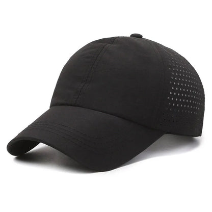 Casquette de soleil à séchage rapide pour femme, casquette de sport décontractée pour homme, casquette de baseball grande taille 60-65 cm, casquette à visière ajustable, casquette à visière
