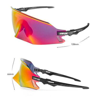 KAPVOE Outdoor Photochromic Cycling Sunglasses Men Road Driving Bike Glasses Sports Hiking Women Bicycle Cycling UV400 Goggles