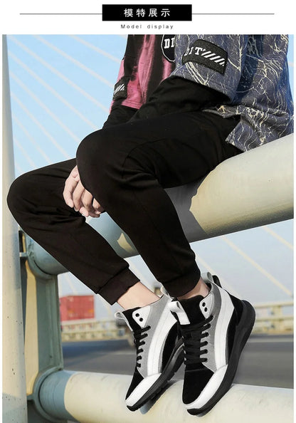 High-top Heightening Shoes Elevator Shoe Height Increase Footwear Men Height Increase Insole 6CM 8CM 10CM Sneakers Shoes