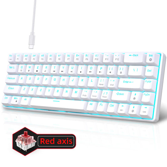 Mechanical keyboard gaming 60% USB white keys Keyboards gamer mini Ergonomic Computer keyboard Backlit Music keyboard pc