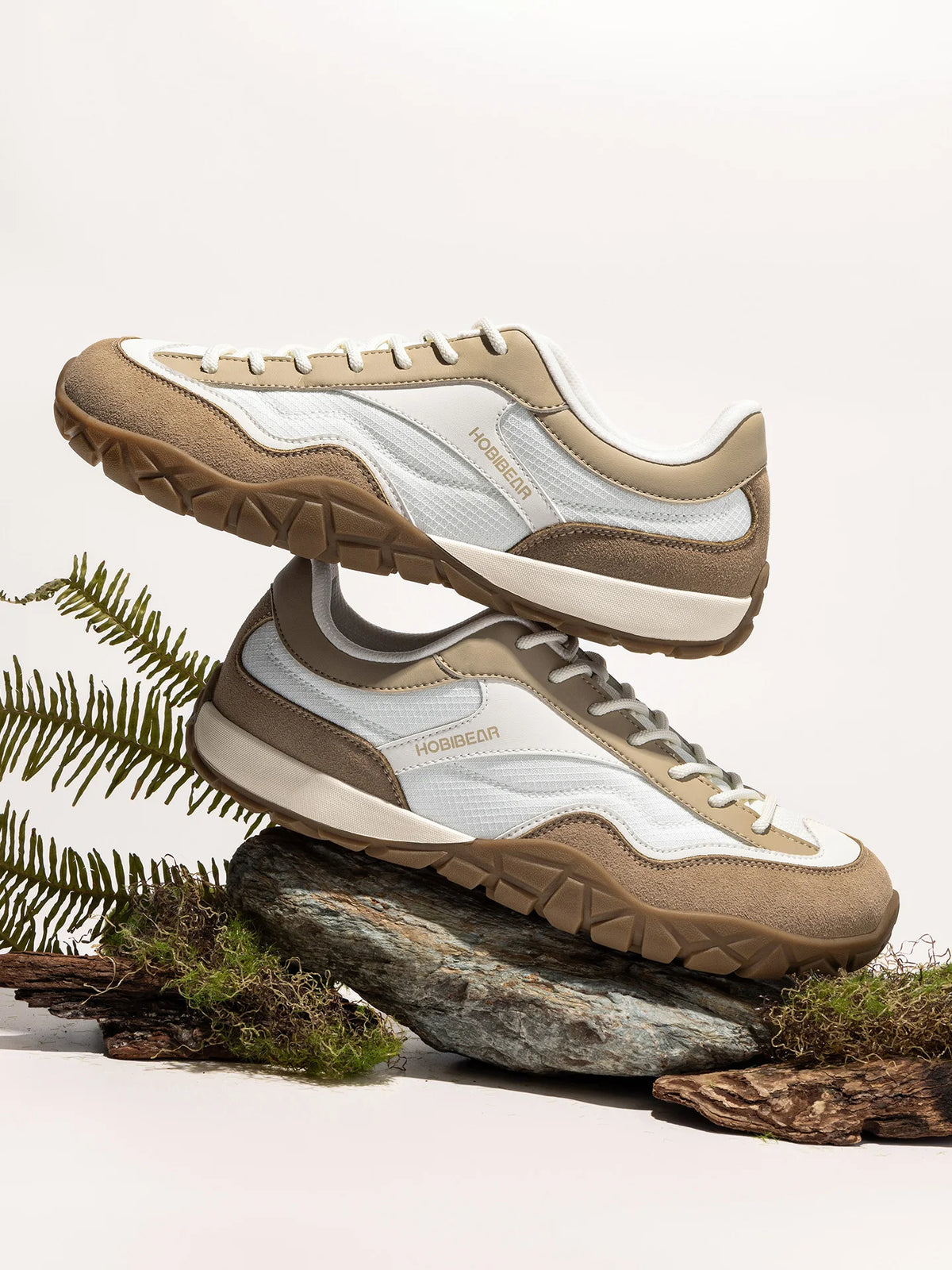 HOBIBEAR Wide Width Hiking Shoes Unisex Trekking Trail Running Sneakers Retro Non-Slip Lace-Up Walking Shoes