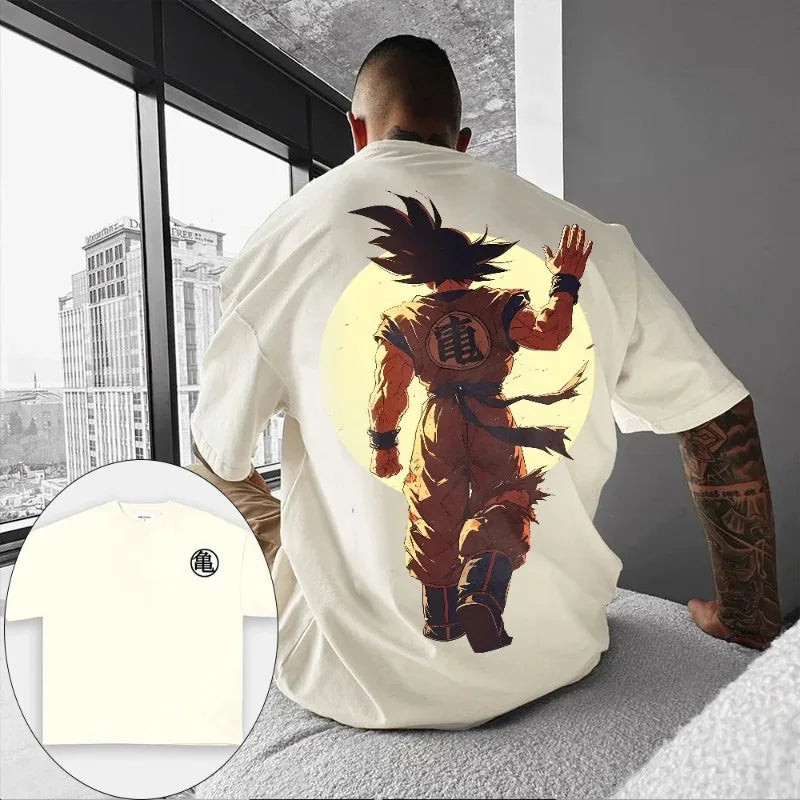 Dragon Ball Animation Joint T-Shirt 2025 Summer New Men's  Harajuku Loose Casual Plus Size Parent-Child Short Sleeve Top