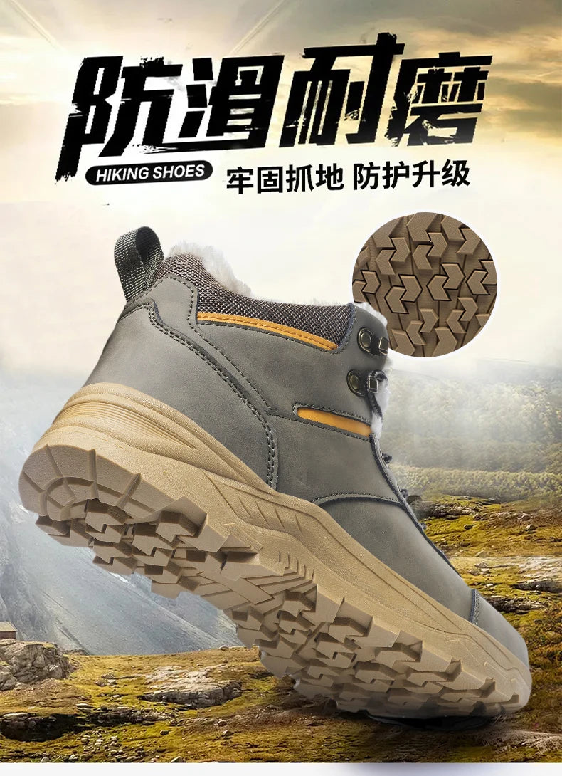 men boots 2025 New Winter Slippers Warm Men Shoes Waterproof Non-Slip Plush Sneakers Male tenis shoes Boots Men Sneakers Winter