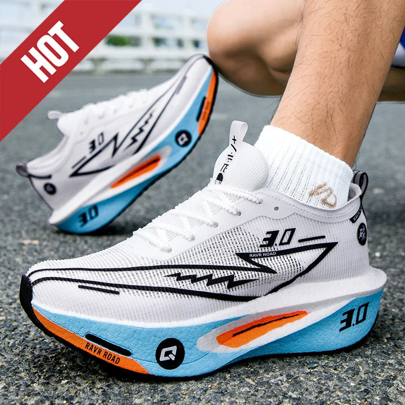 Air Running Shoes Men Sports Marathon Carbon Plate Breathable Lightweight Women Comfortable Athletic Leisure Sneakers Soft Sole