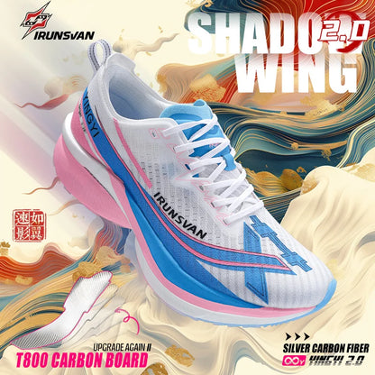 IRUNSVAN Men's Full-Palm Carbon Plate Marathon Road Running Shoes With Quick Rebound And Full Of Power Zapatillsa de deporte