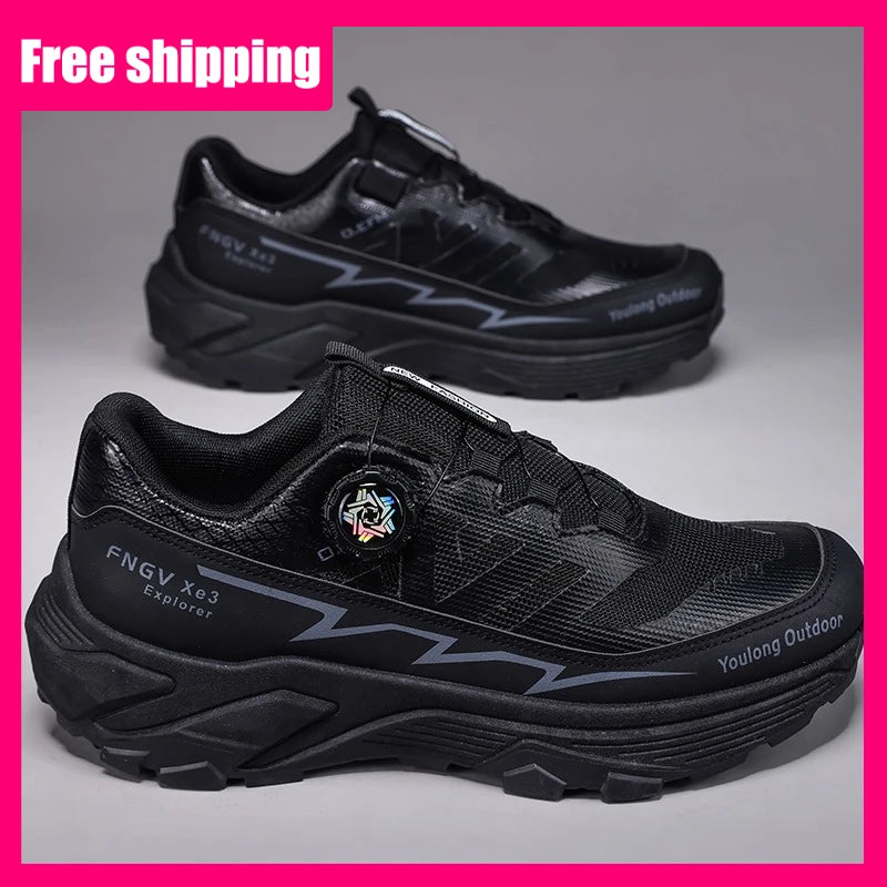 Mens Sneakers Casual Outdoor Anti Slip Shock-absorbing Versatile Off Road Hiking Shoes Comfortable Soft Sole Running Shoes Man