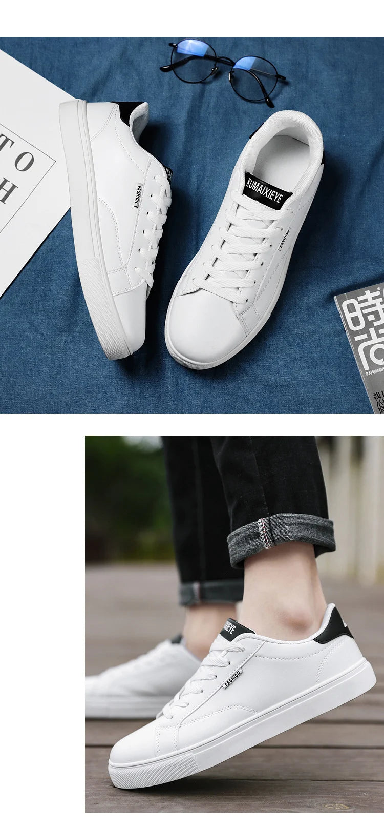 Scarpe da skateboard casual da uomo, scarpe bianche, scarpe da tempo libero per attività all'aperto, sneakers, scarpe da passeggio traspiranti, scarpe basse, Chaussure Homme 39-48