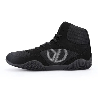New Men's Large Wrestling Shoes Mesh Breathable Boxing Shoes Anti slip Wear Resistant Sneaker Fashionable Casual High Sport Shoe