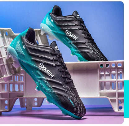 Double Star Adult Youth AG Soccer Cleats Non Slip Durable Artificial Natural Grass Football Shoes for Training Match Men Women