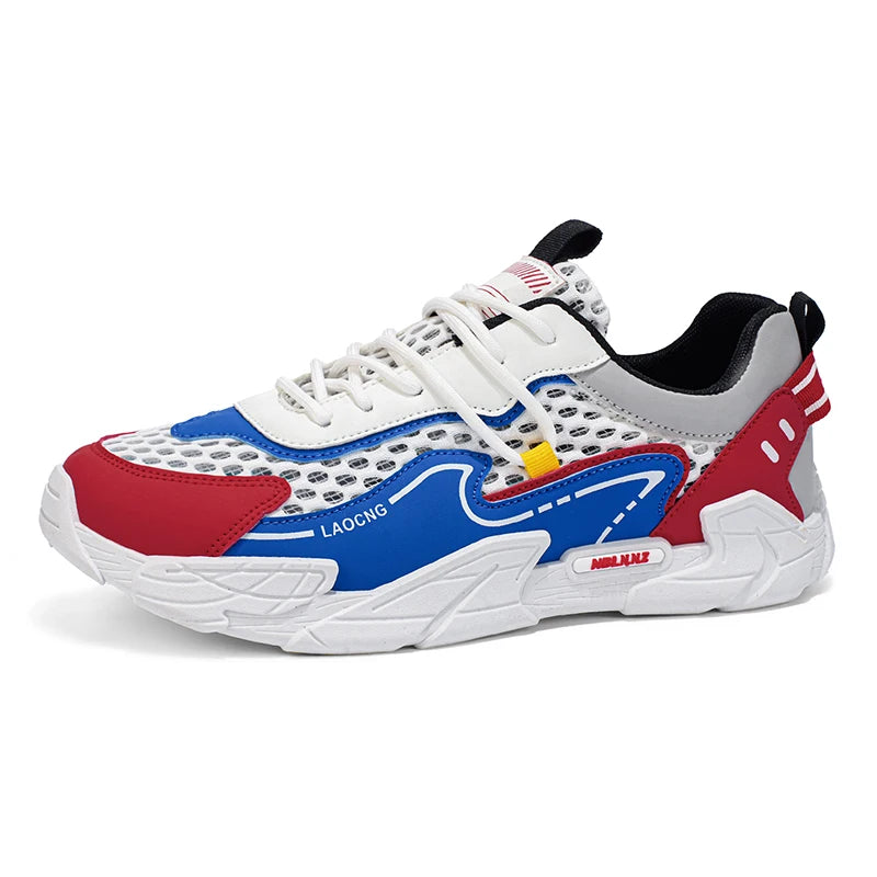 Scarpe sportive da uomo estive in rete, casual e alla moda, con lacci, scarpe da passeggio, nuove, per giovani, comode per gli spostamenti quotidiani, versatili, sneakers