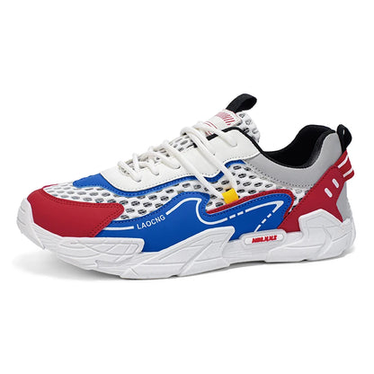 Scarpe sportive da uomo estive in rete, casual e alla moda, con lacci, scarpe da passeggio, nuove, per giovani, comode per gli spostamenti quotidiani, versatili, sneakers
