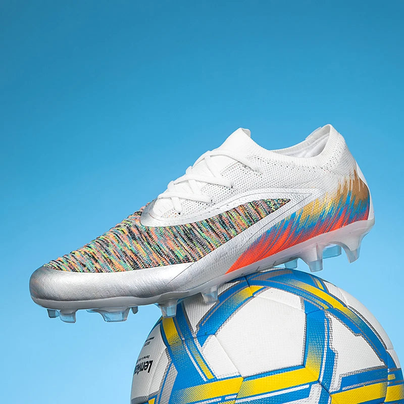 New Men Football Boots Cleats Shoes Soccer Long Spikes FG Ultralight Training Soccer Shoes Non-Slip Outdoor Match Drop Shipping