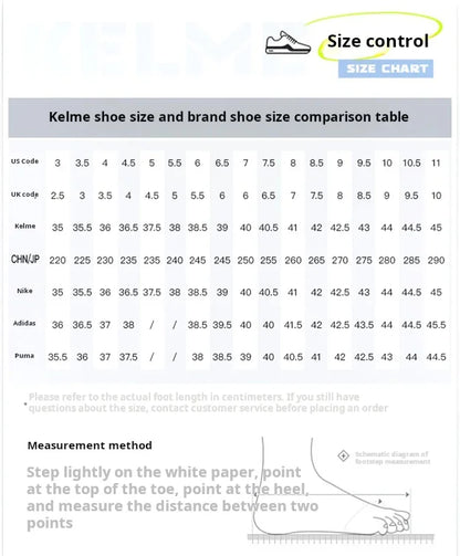 Kelme Football Shoes Men's Glimpse Mg Adult Game Short Nail Football Shoes Professional Training Artificial Grass Sports Shoes